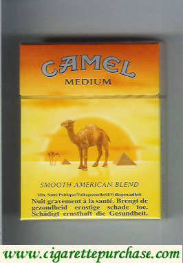 Camel with sun Smooth American Blend Medium cigarettes king size hard box